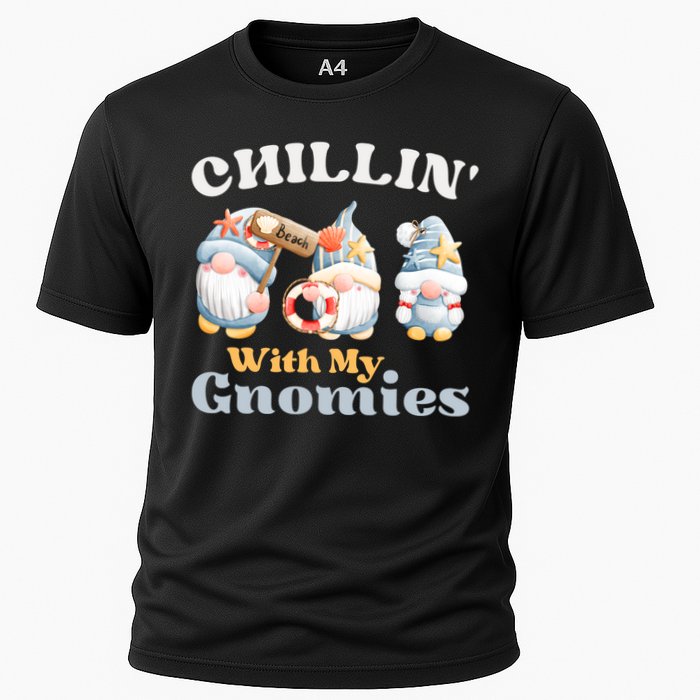 Chillin With My Gnomies Beach Gnomes With Shells Gift Performance Shirt