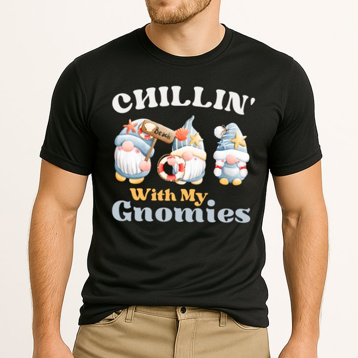 Chillin With My Gnomies Beach Gnomes With Shells Gift Performance Shirt