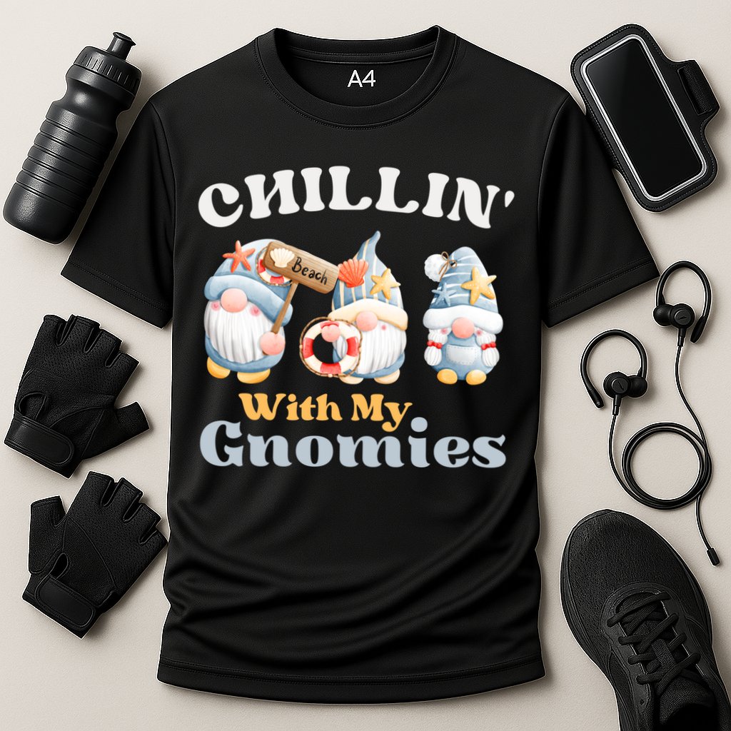 Chillin With My Gnomies Beach Gnomes With Shells Gift Performance Shirt