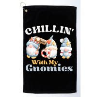 Chillin With My Gnomies Beach Gnomes With Shells Gift Golf Towel
