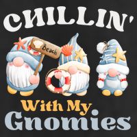Chillin With My Gnomies Beach Gnomes With Shells Gift Golf Towel