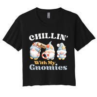 Chillin With My Gnomies Beach Gnomes With Shells Gift Crop Top