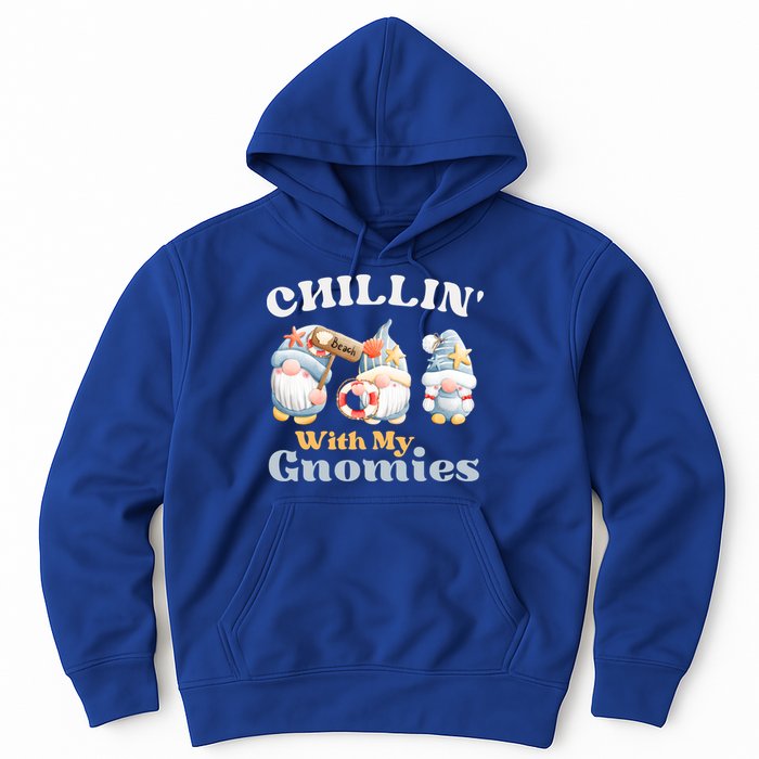 Chillin With My Gnomies Beach Gnomes With Shells Gift Hoodie