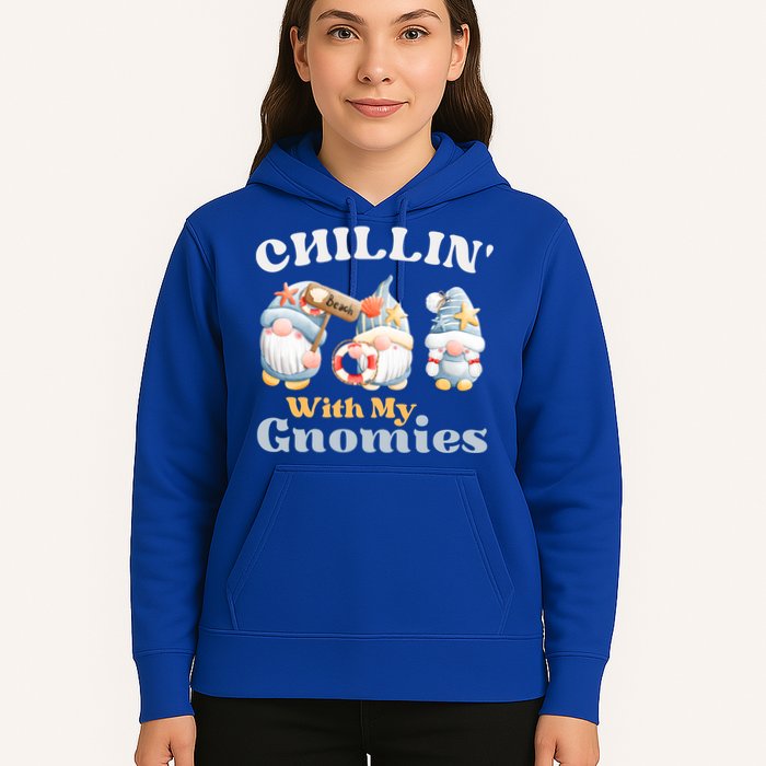 Chillin With My Gnomies Beach Gnomes With Shells Gift Hoodie