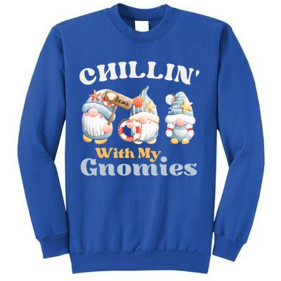 Chillin With My Gnomies Beach Gnomes With Shells Gift Sweatshirt