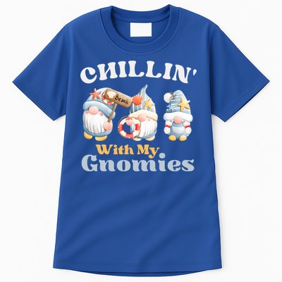 Chillin With My Gnomies Beach Gnomes With Shells Gift Tall T-Shirt