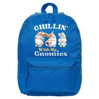Chillin With My Gnomies Beach Gnomes With Shells Gift 16 in Basic Backpack