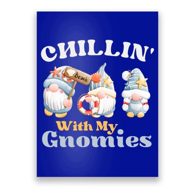 Chillin With My Gnomies Beach Gnomes With Shells Gift Poster