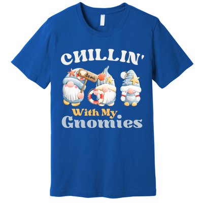 Chillin With My Gnomies Beach Gnomes With Shells Gift Premium T-Shirt