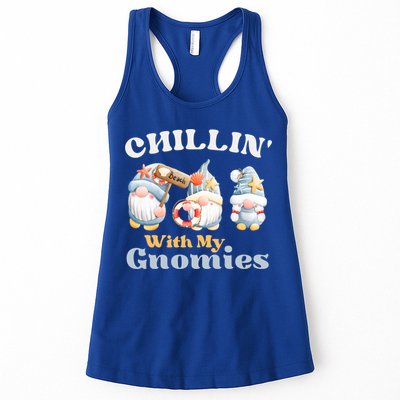 Chillin With My Gnomies Beach Gnomes With Shells Gift Womens Tank Top