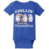 Chillin With My Gnomies Beach Gnomes With Shells Gift Baby Bodysuit