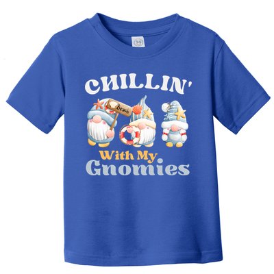 Chillin With My Gnomies Beach Gnomes With Shells Gift Toddler T-Shirt