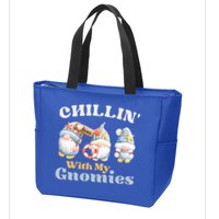 Chillin With My Gnomies Beach Gnomes With Shells Gift Zip Tote Bag