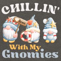 Chillin With My Gnomies Beach Gnomes With Shells Gift Cotton Canvas Backpack