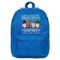 Chillin With My Gnomies Family Ugly Christmas Sweater Gnomes Gift 16 in Basic Backpack