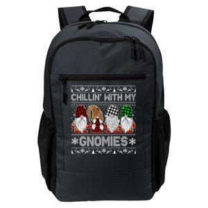 Chillin With My Gnomies Family Ugly Christmas Sweater Gnomes Gift Daily Commute Backpack