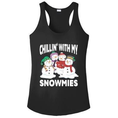 Chillin' With My Snowmies Christmas Snow Cool Gift Ladies PosiCharge Competitor Racerback Tank