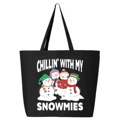 Chillin' With My Snowmies Christmas Snow Cool Gift 25L Jumbo Tote