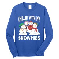 Chillin' With My Snowmies Christmas Snow Cool Gift Long Sleeve Shirt