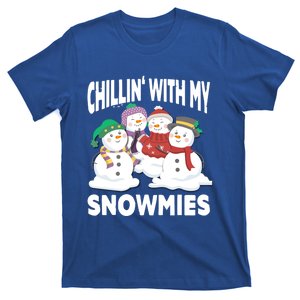 Chillin' With My Snowmies Christmas Snow Cool Gift T-Shirt