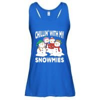 Chillin' With My Snowmies Christmas Snow Cool Gift Ladies Essential Flowy Tank