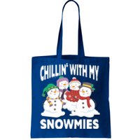 Chillin' With My Snowmies Christmas Snow Cool Gift Tote Bag