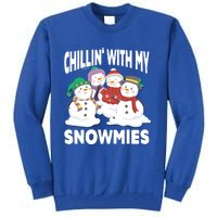 Chillin' With My Snowmies Christmas Snow Cool Gift Tall Sweatshirt