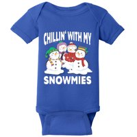 Chillin' With My Snowmies Christmas Snow Cool Gift Baby Bodysuit