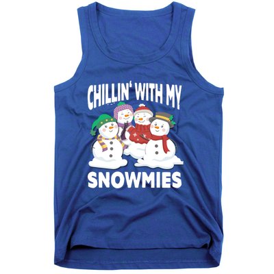 Chillin' With My Snowmies Christmas Snow Cool Gift Tank Top