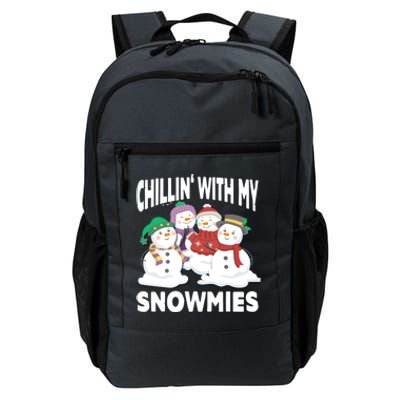 Chillin' With My Snowmies Christmas Snow Cool Gift Daily Commute Backpack