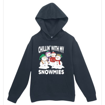 Chillin' With My Snowmies Christmas Snow Cool Gift Urban Pullover Hoodie