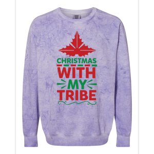 Christmas With My Tribe Colorblast Crewneck Sweatshirt