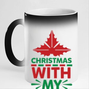 Christmas With My Tribe 11oz Black Color Changing Mug