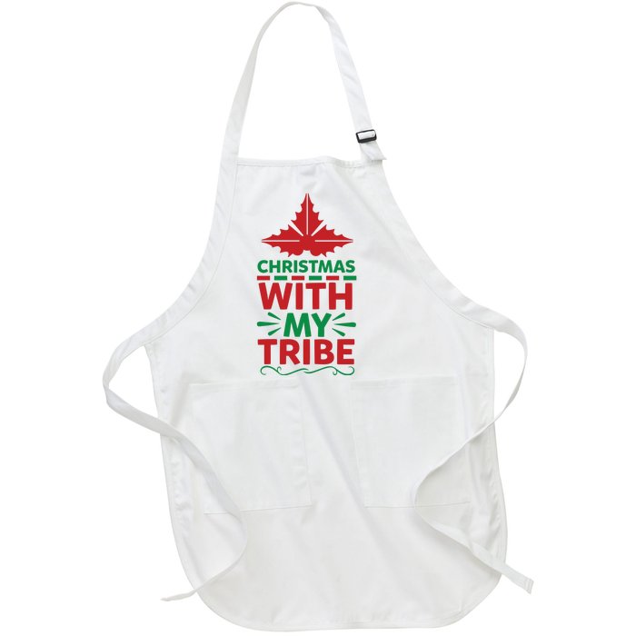 Christmas With My Tribe Full-Length Apron With Pockets