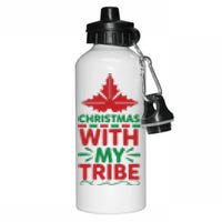 Christmas With My Tribe Aluminum Water Bottle