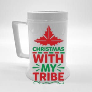 Christmas With My Tribe Beer Stein