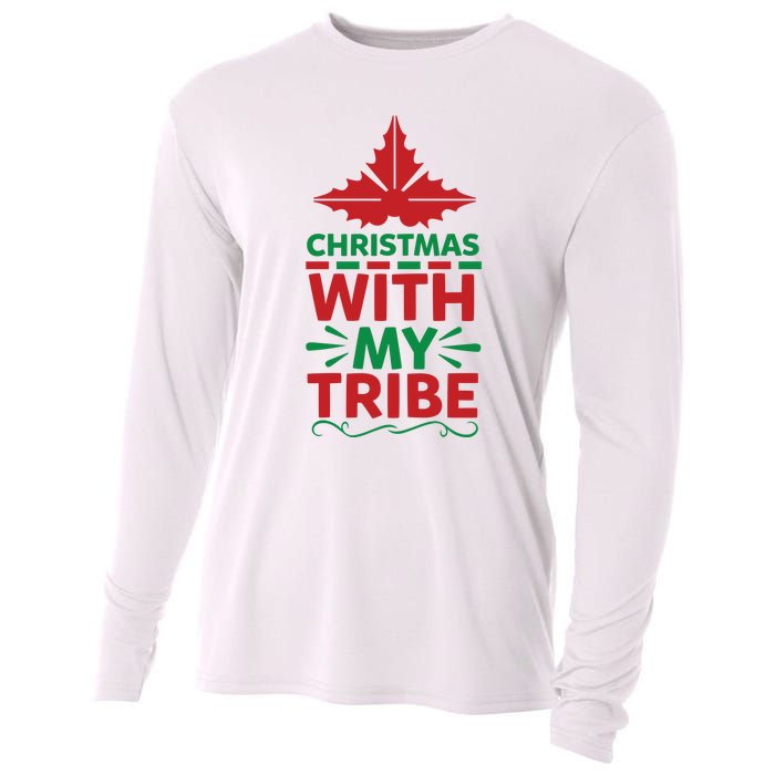 Christmas With My Tribe Cooling Performance Long Sleeve Crew