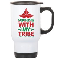 Christmas With My Tribe Stainless Steel Travel Mug