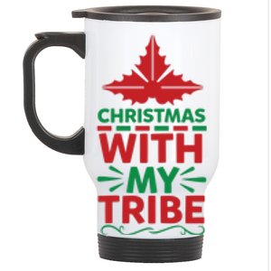 Christmas With My Tribe Stainless Steel Travel Mug