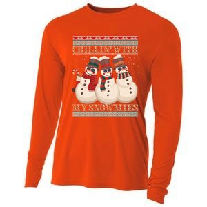 Chillin With My Snowmies Ugly Christmas Snow Cool Gift Gift Black Cooling Performance Long Sleeve Crew