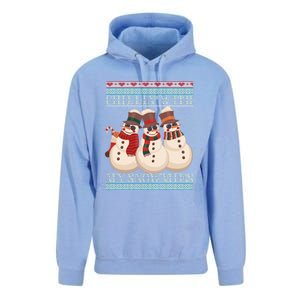 Chillin With My Snowmies Ugly Christmas Snow Cool Gift Gift Black Unisex Surf Hoodie