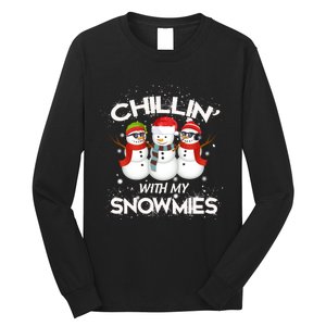 Chillin With My Snowmies Christmas Long Sleeve Shirt