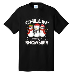 Chillin With My Snowmies Christmas Tall T-Shirt