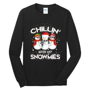 Chillin With My Snowmies Christmas Tall Long Sleeve T-Shirt