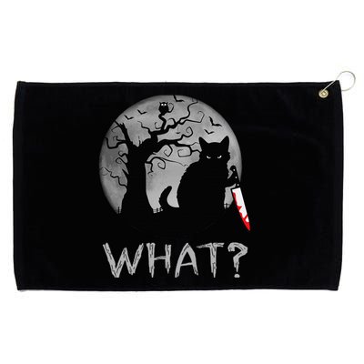 Cat What Murderous Black Cat With Knife Costume Halloween Grommeted Golf Towel