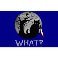 Cat What Murderous Black Cat With Knife Costume Halloween Bumper Sticker