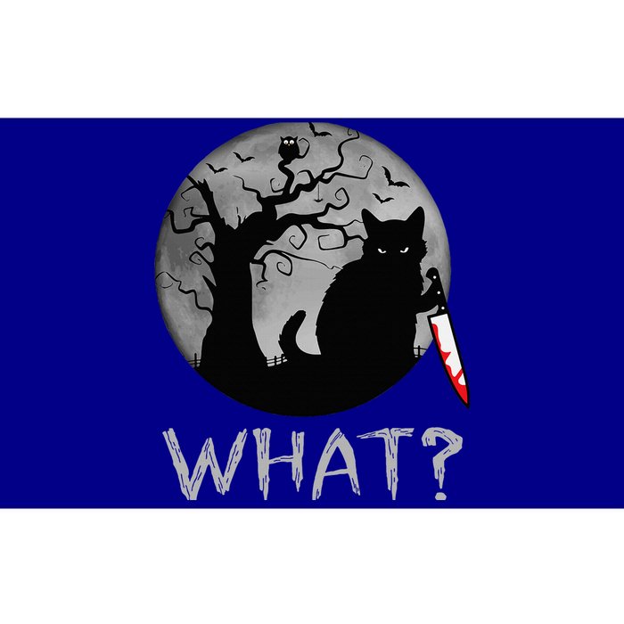 Cat What Murderous Black Cat With Knife Costume Halloween Bumper Sticker