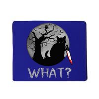 Cat What Murderous Black Cat With Knife Costume Halloween Mousepad