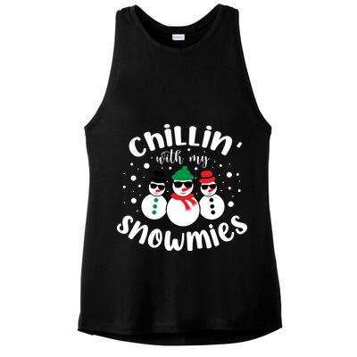 Chillin With My Snowmies Ladies PosiCharge Tri-Blend Wicking Tank