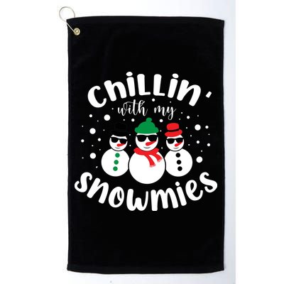 Chillin With My Snowmies Golf Towel